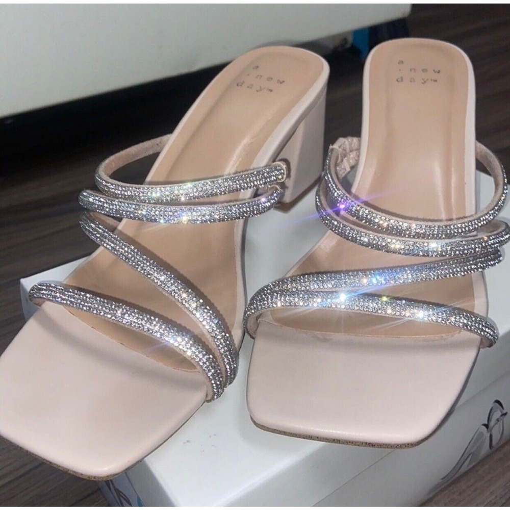 A New Day Blakey Sparkley‎ Mule Shoes Women Size 11